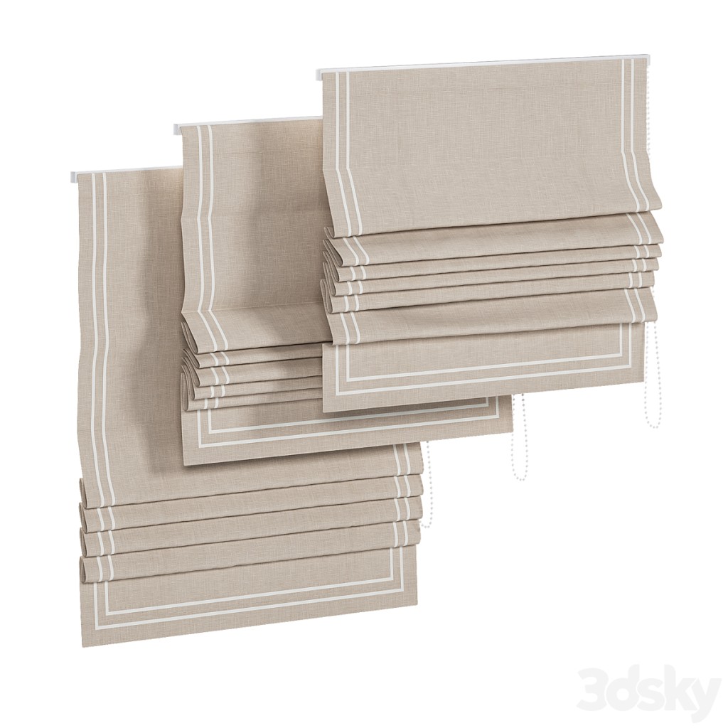 Roman blind with piping 07