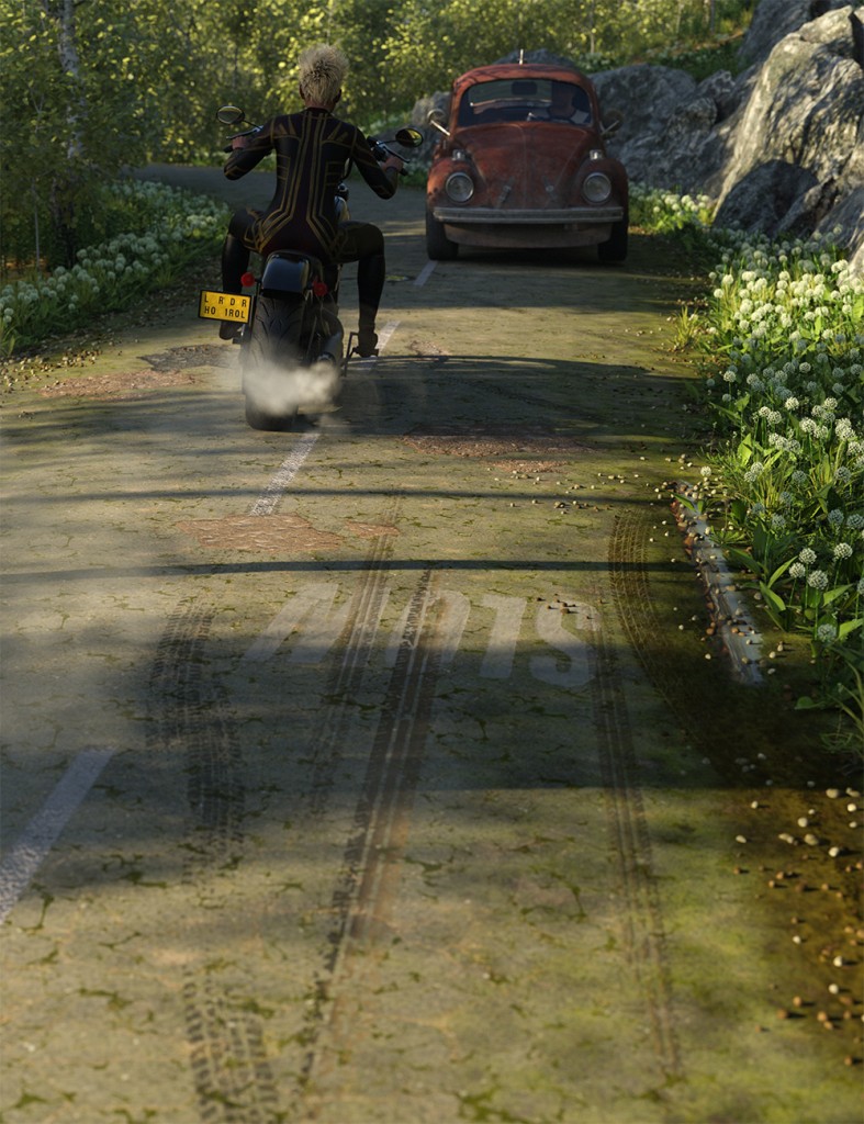 Tire Tracks and Road Rut Decals