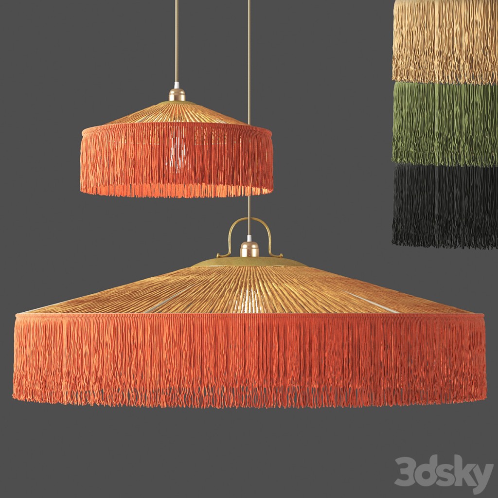 Fringe Parasol Pendants