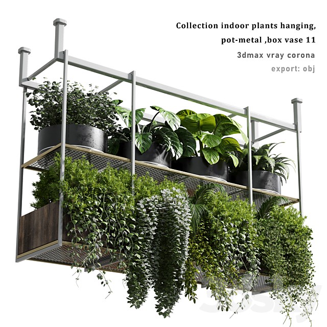 collection Indoor plants hanging pot-metal bax vase 11
