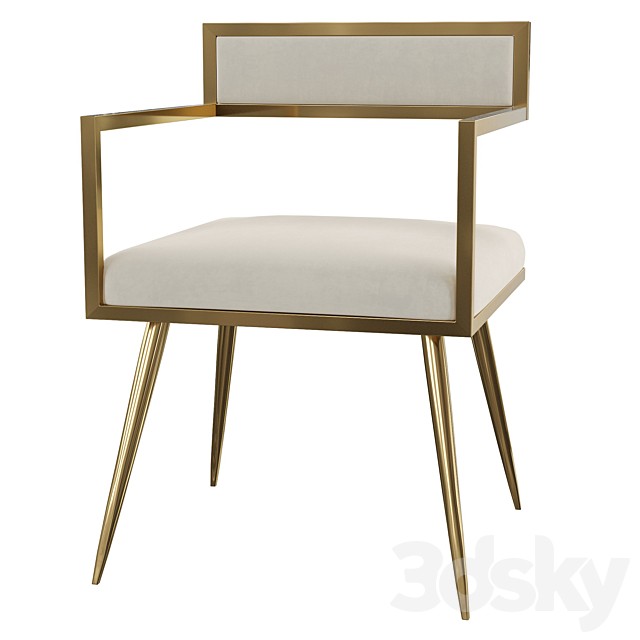 Homary-Modern Dining Chair Velvet Upholstered Accent Arm Chairs with Gold Metal Legs