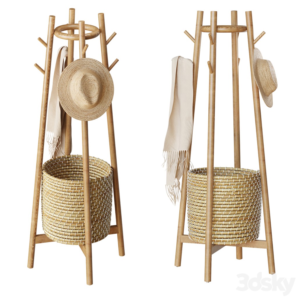 Clothes hanger Abellina With storage basket