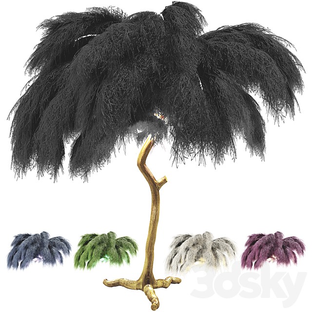 Ostrich Feather Lamp
