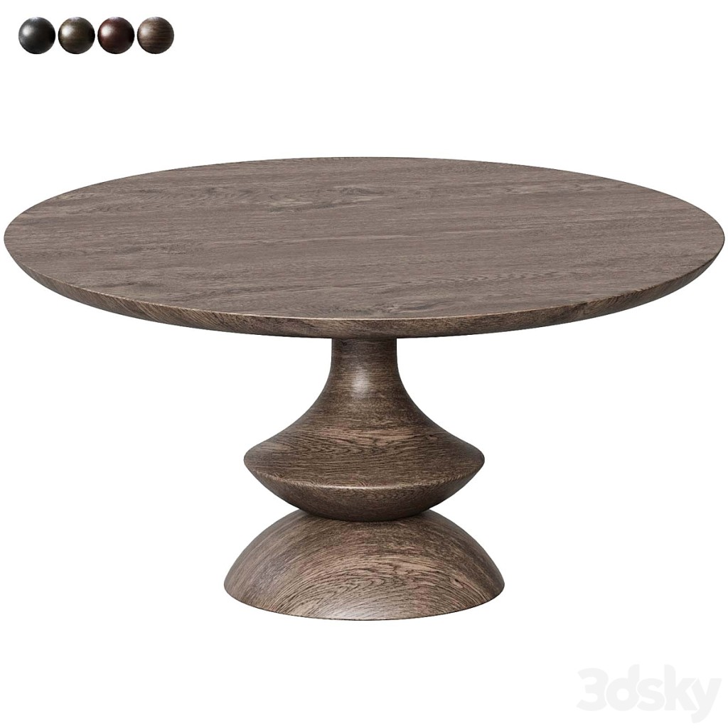 Dorothea Solid Wood Pedestal Dining Table