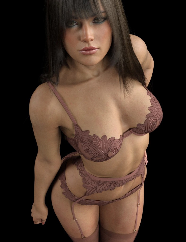 X-Fashion Heartstrings Lingerie Set for Genesis 9 and 8, 8.1 Female