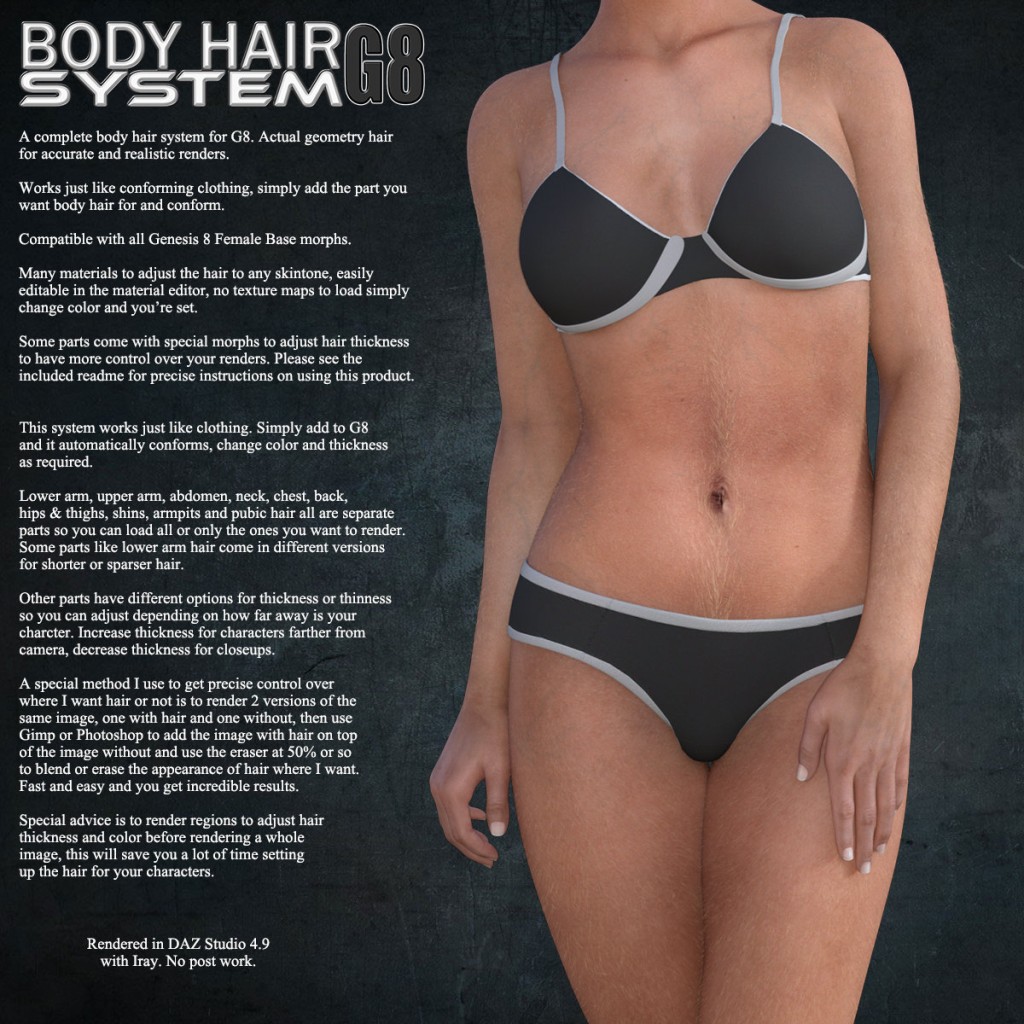 Exnem Body Hair for G8 Female