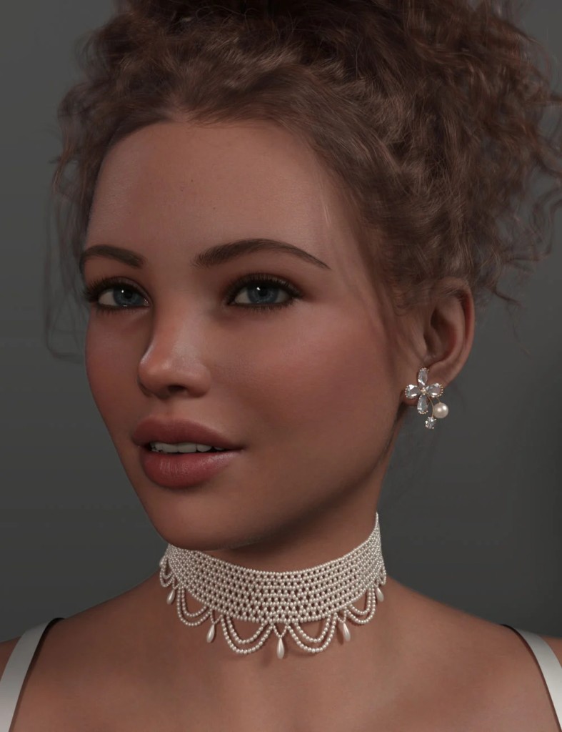 Exquisite Pearl Chokers and Necklaces for Genesis 9