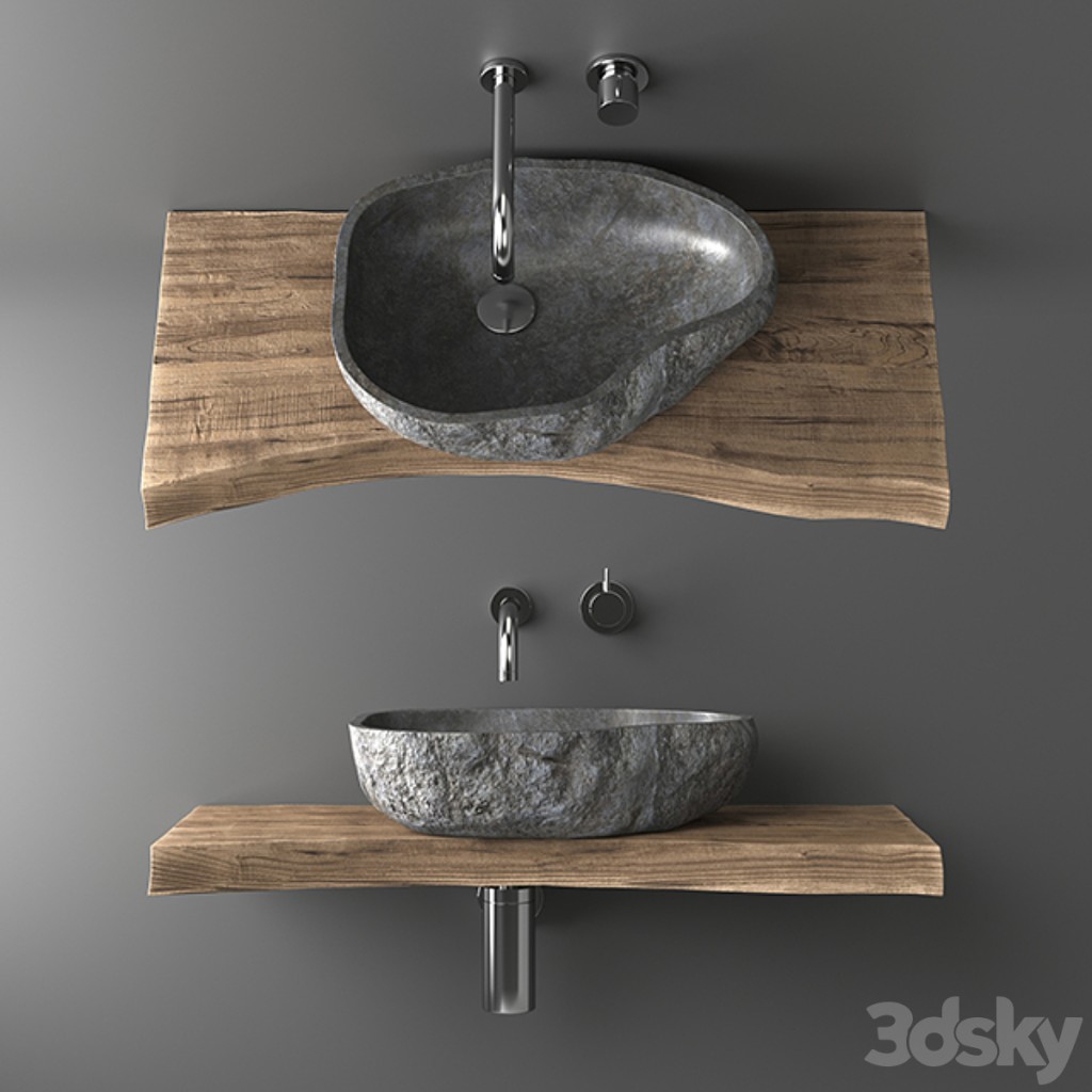 Stone countertop basin