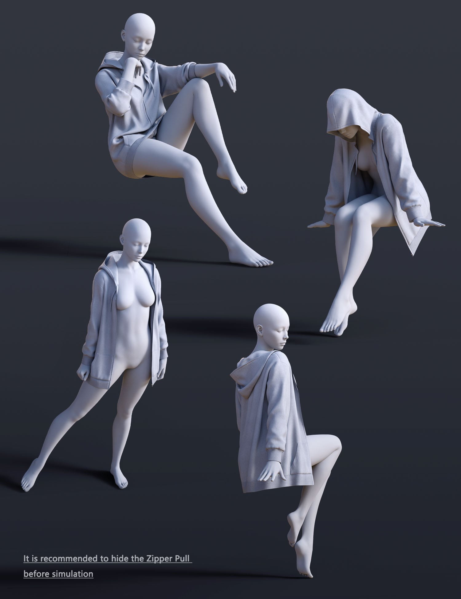 dForce BS Oversized Hoodie for Genesis 9