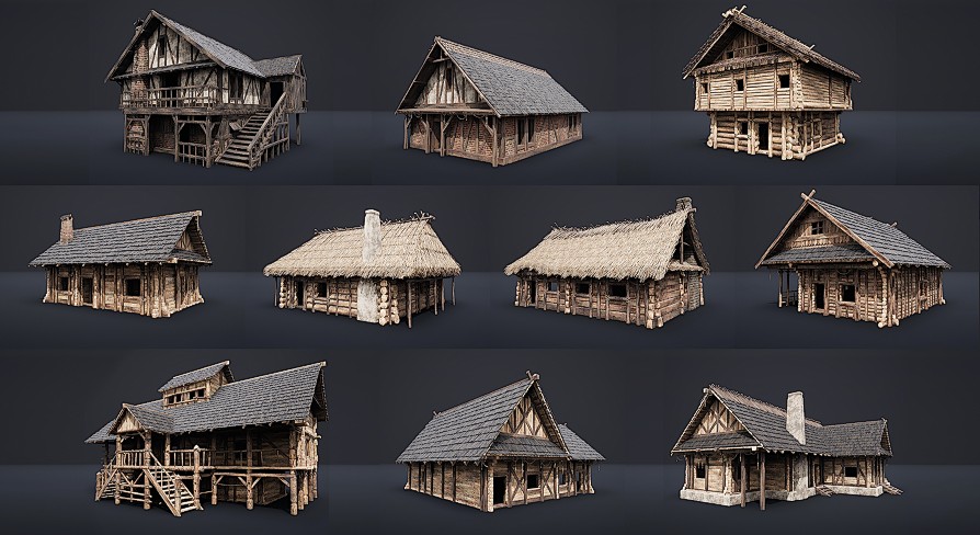 [UE5] Enterable Medieval Houses and Cottages v1