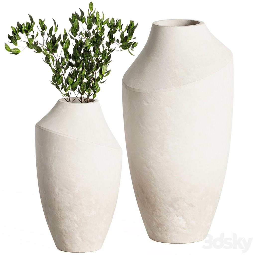 Crate & barrel - Slope White Ceramic Vases