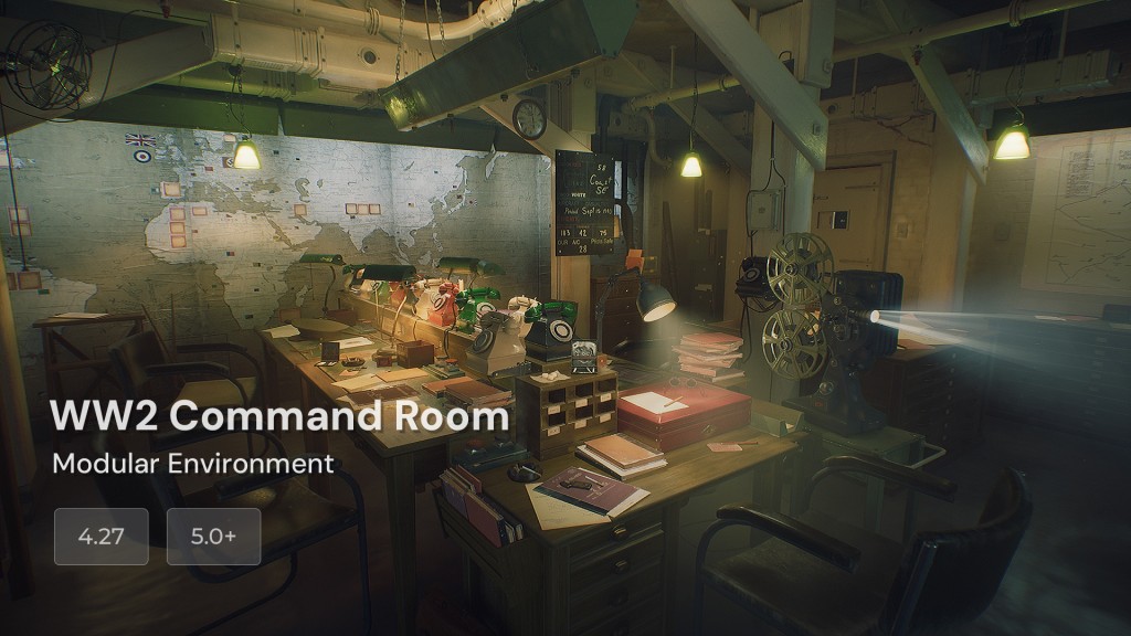 World War 2 Room Environment [UE5.0]
