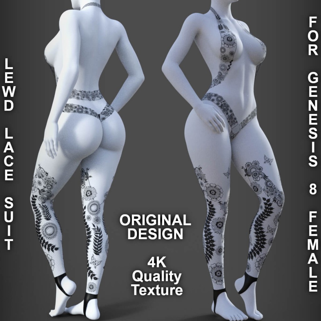 Lewd Lace Suit for Genesis 8 Female