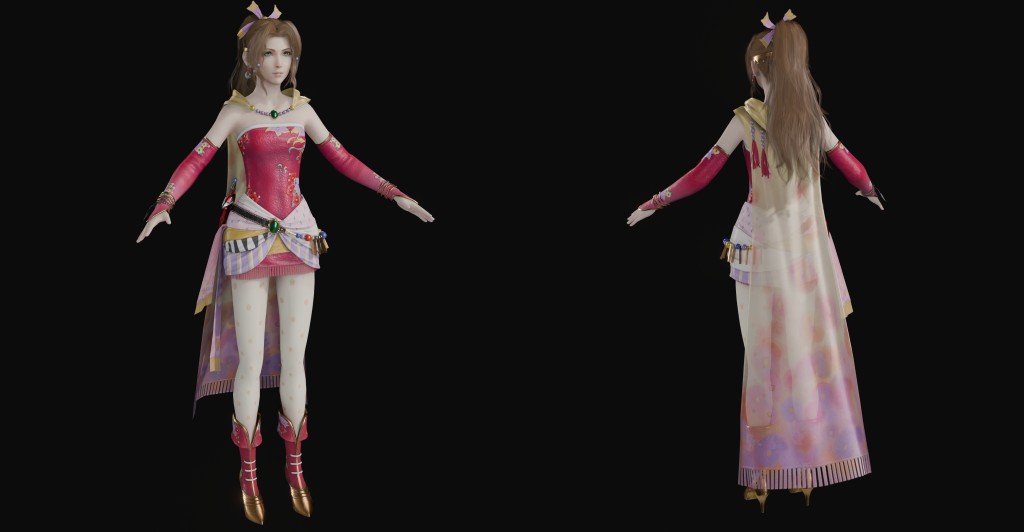 FF7 EC Aerith (Terra Garb) Basic for Blender 4.x