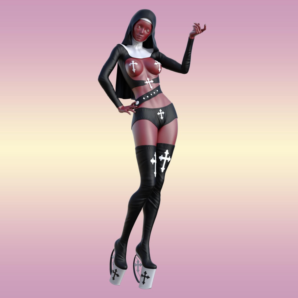 Dforce Naughty Nun Suit for Genesis 8 Female