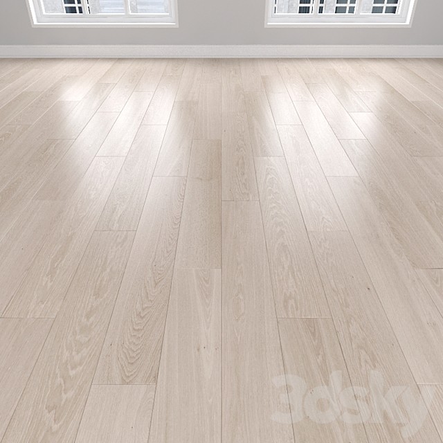 Parquet Oak cream, 3 types: herringbone, linear, chevron.