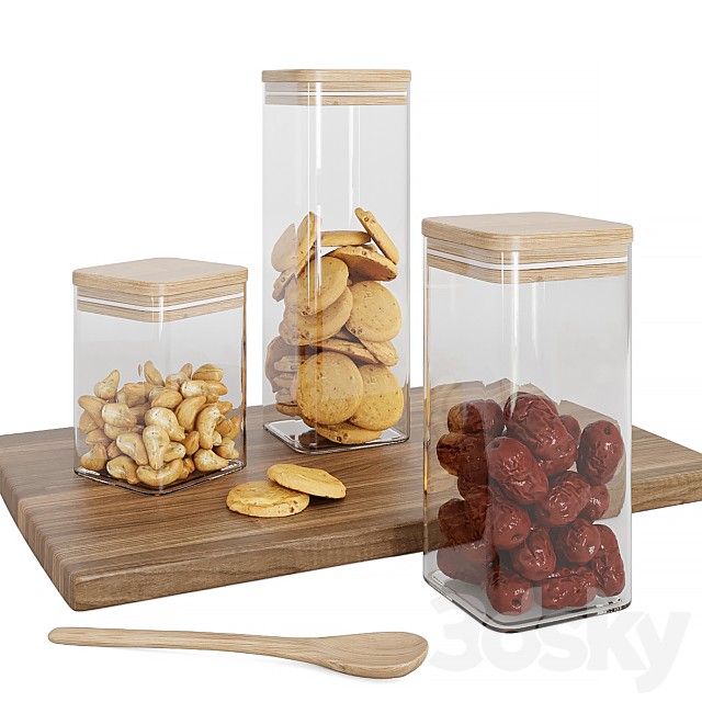 Glass Jars Set