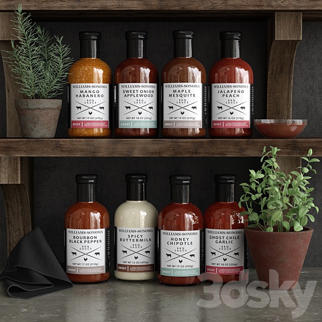 Set of sauces for barbecue