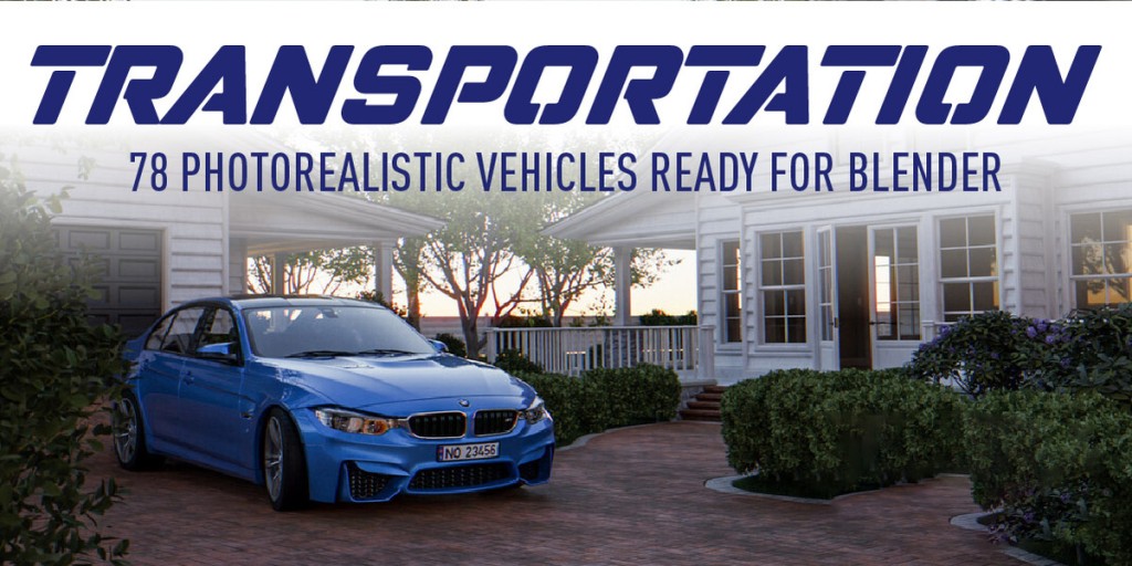RE-UP - Transportation PRO V4 – Car And Vehicle Rigged Library Addon For Blender