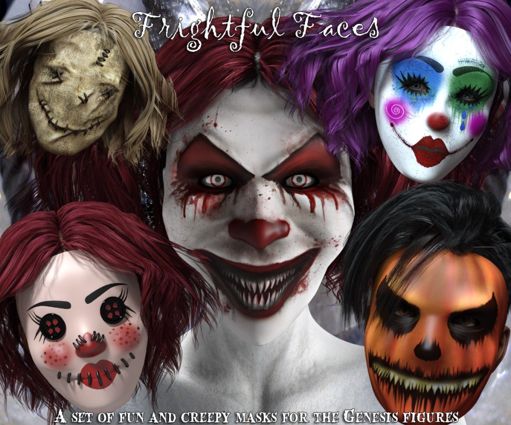 Frightful Faces - Halloween Mask Props