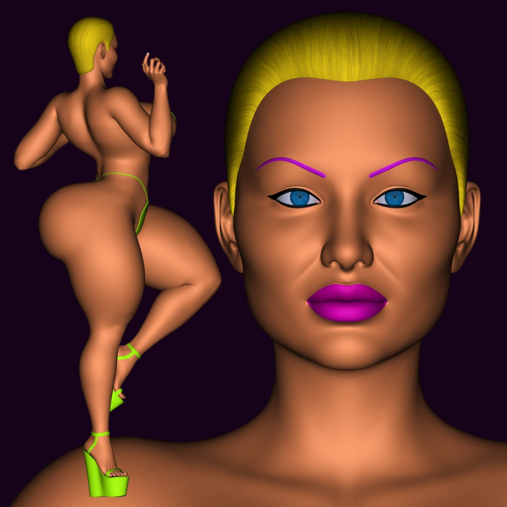 Giselle Head and Body Morphs in Two Halves for G8F