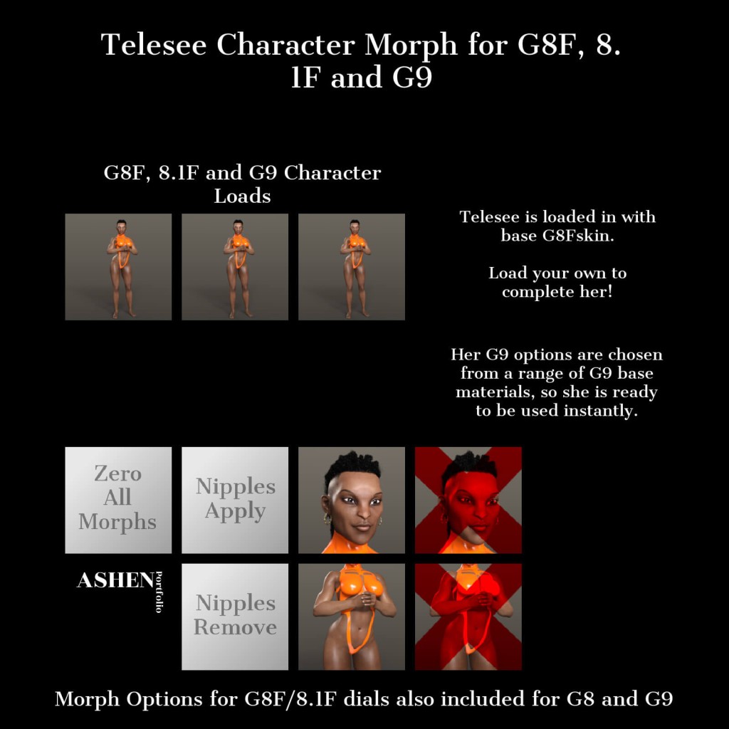 Telesee Character Morph for G8F, 8.1F and G9