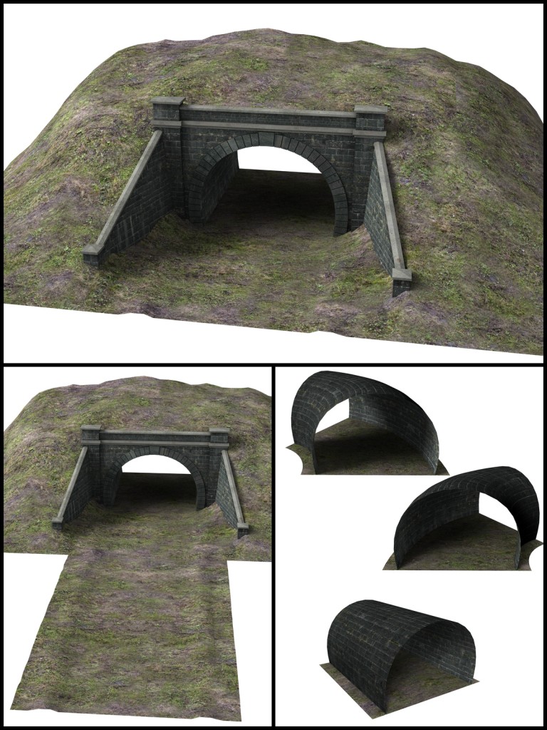 Railway tunnel mouth