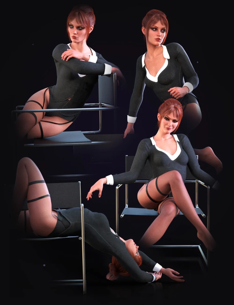 LA Office Poses and Prop for Genesis 9 and 8 Female