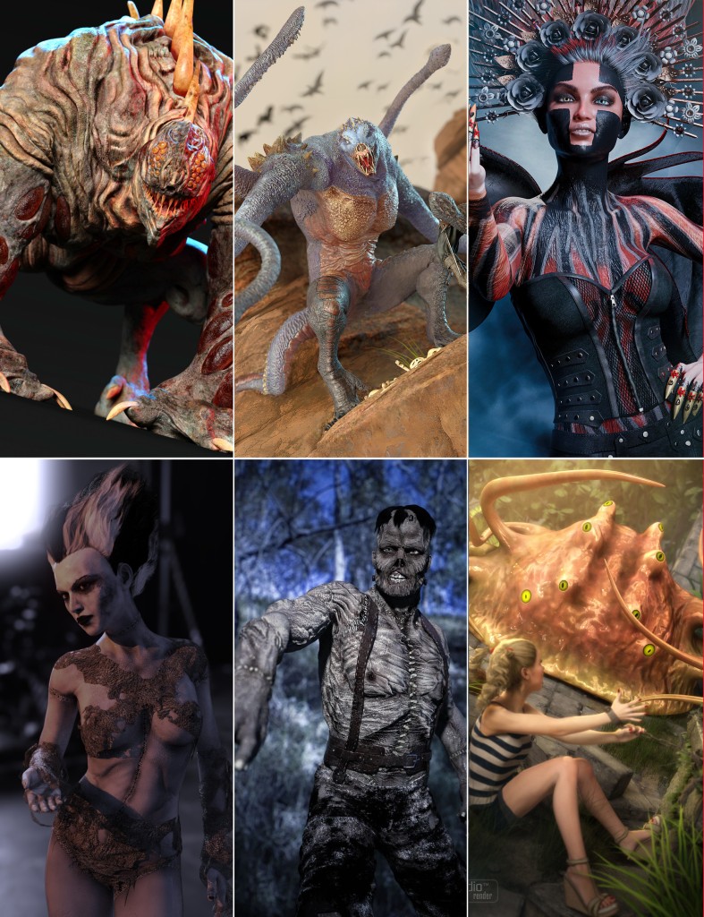 Daz+ Creatures of the Night Bundle for Genesis 8 and 8.1