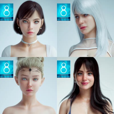 5 Characters Bundle for Genesis 8