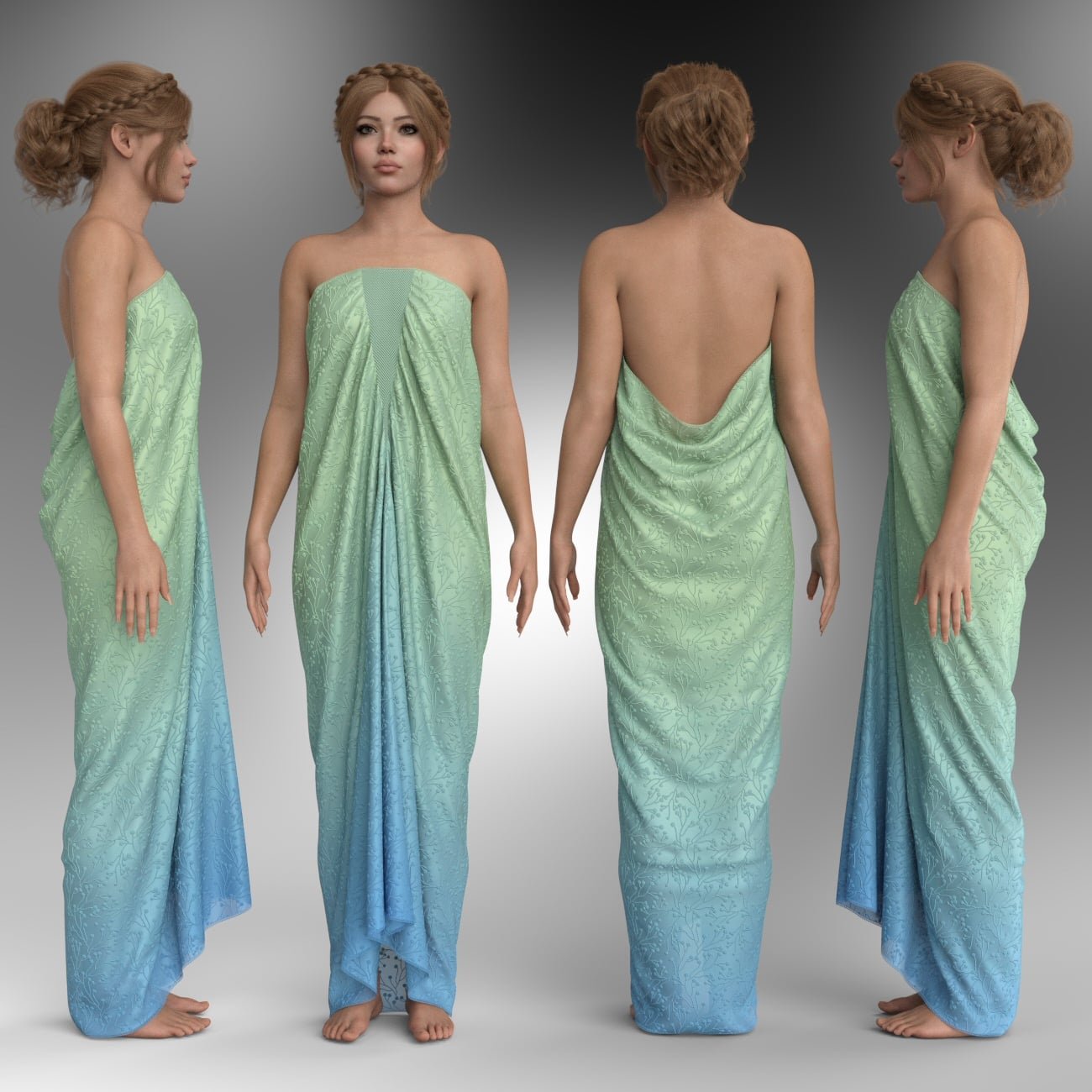 dForce Alfonsina Gown for Genesis 9