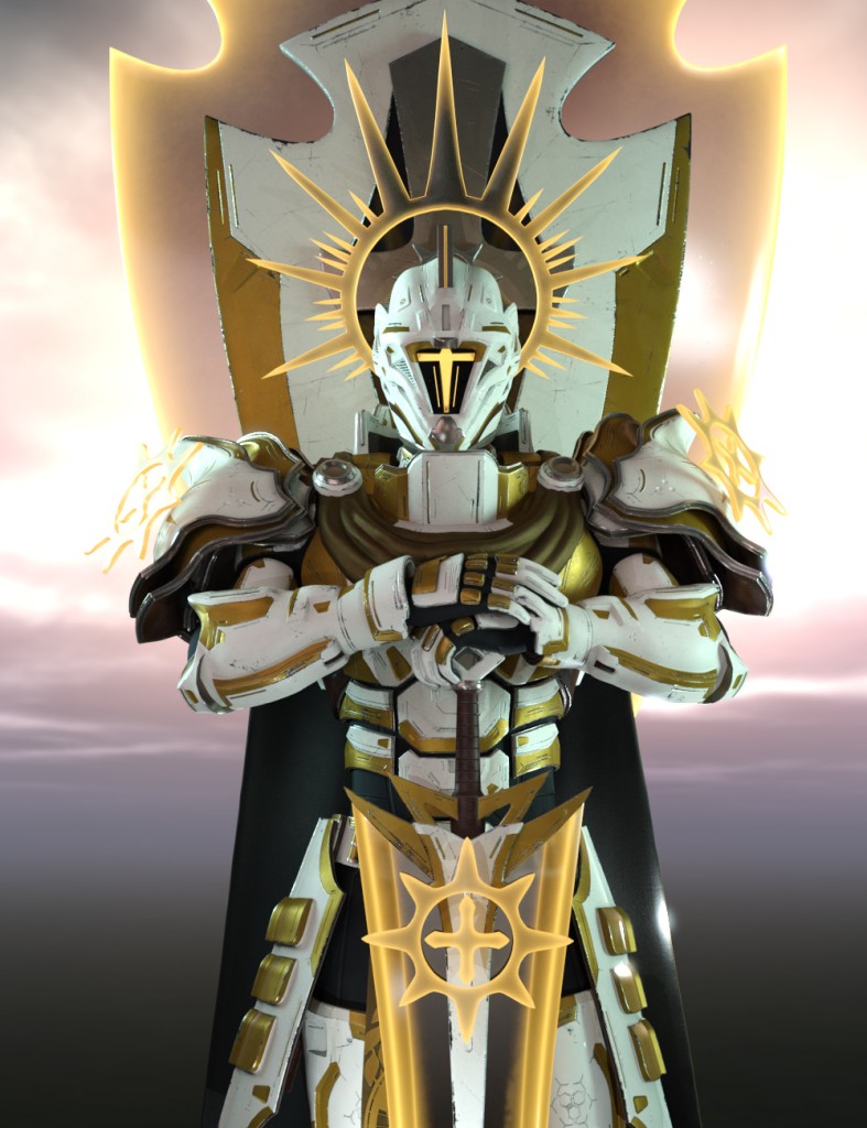 ZK dForce Mithras Sci-fi Paladin Armor for Genesis 9