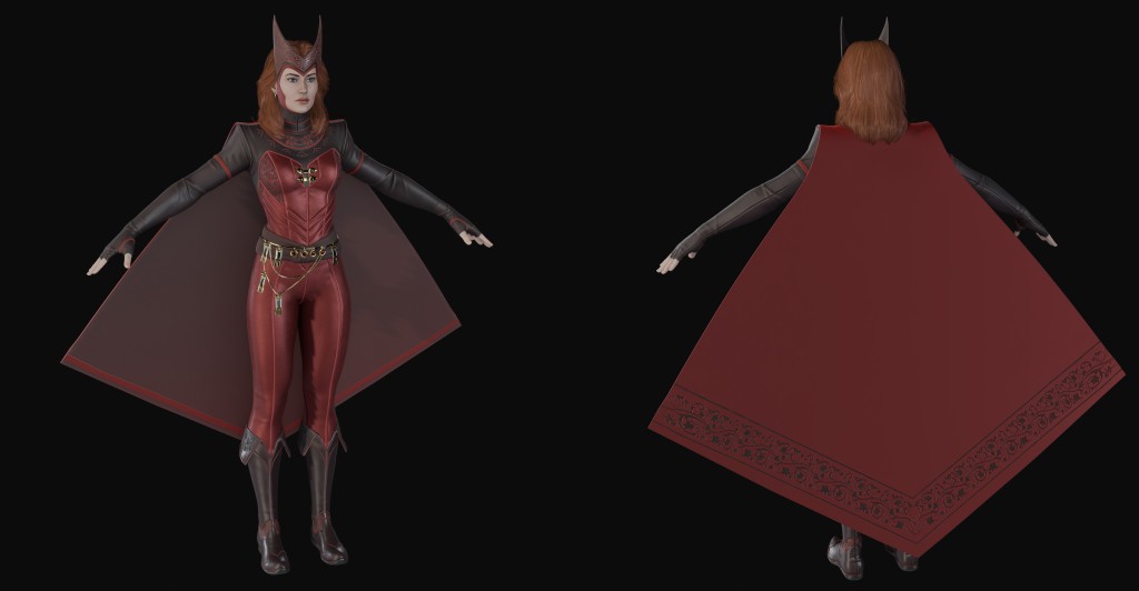 Scarlet Witch (Midnight Suns) Premium for Blender 4.x
