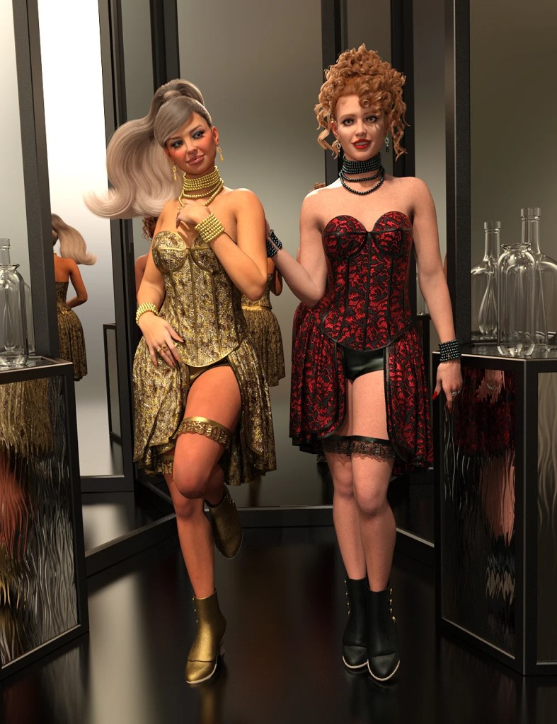 InStyle – dForce Sideshow Burlesque Outfit for Genesis 9 Add-On