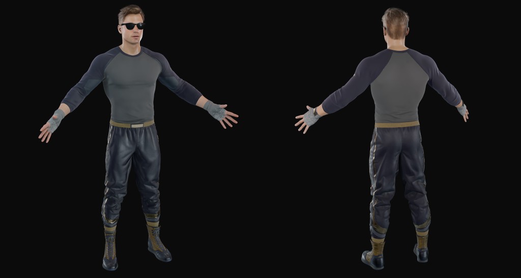 Johnny Cage S1 Premium for Blender 3