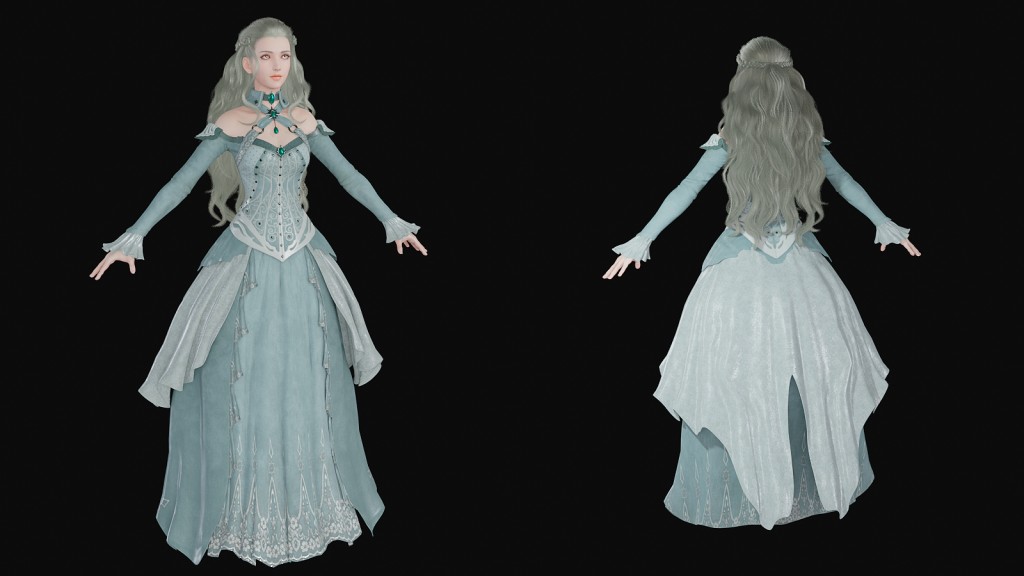 Princess Sarah (Light Dress) Premium for Blender 3