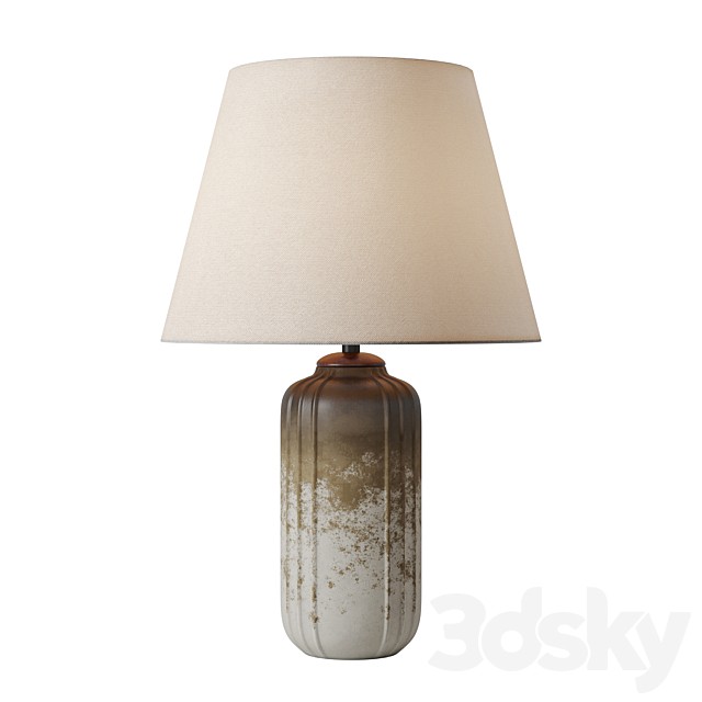 Enamelled Ceramic Table Lamp by Arne Bang