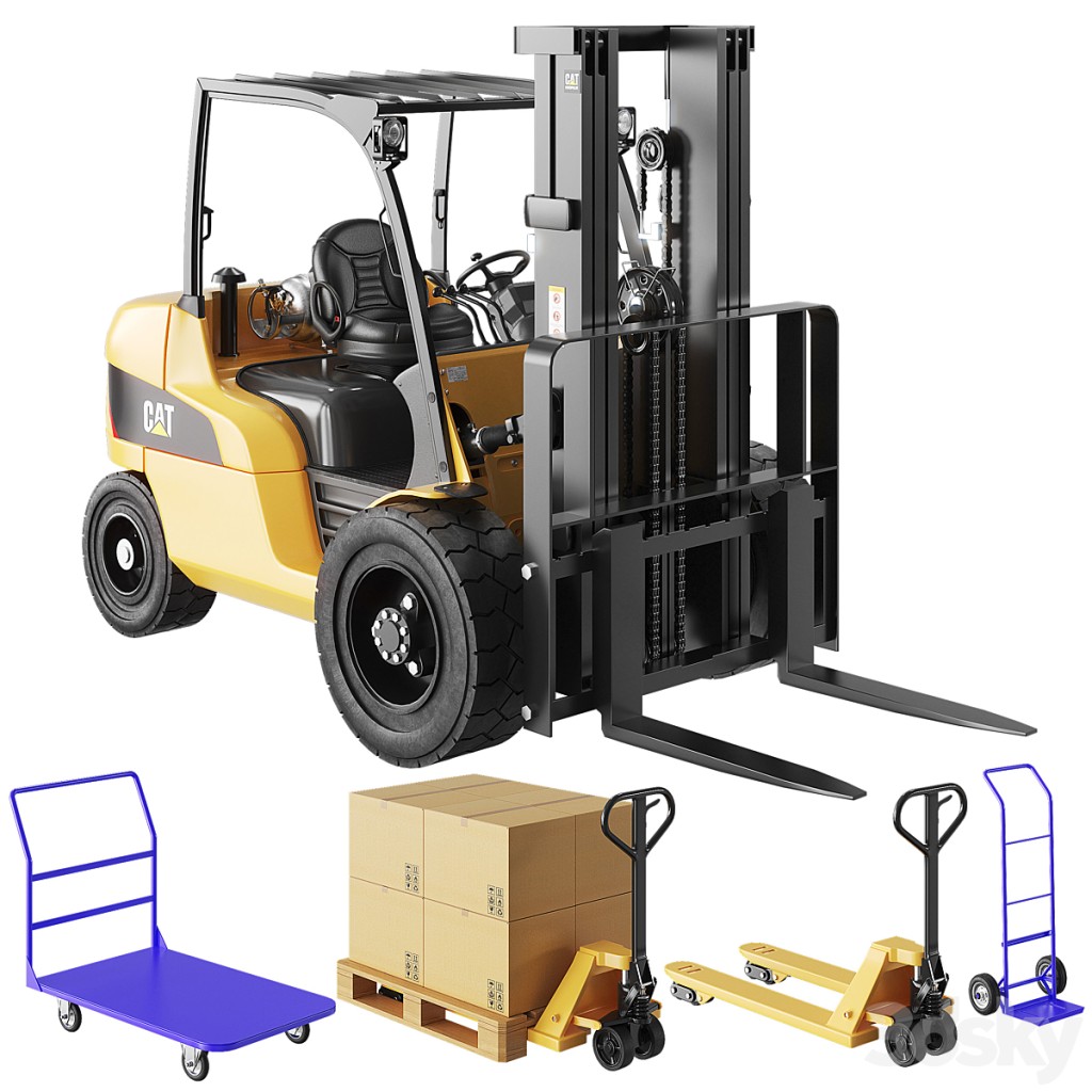 CAT Forklift, Manual Loader and Warehouse Carts Kit