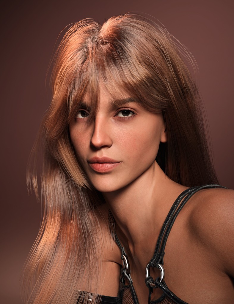 dForce FE Strand-Based Fluffy Long Hair for Genesis 9