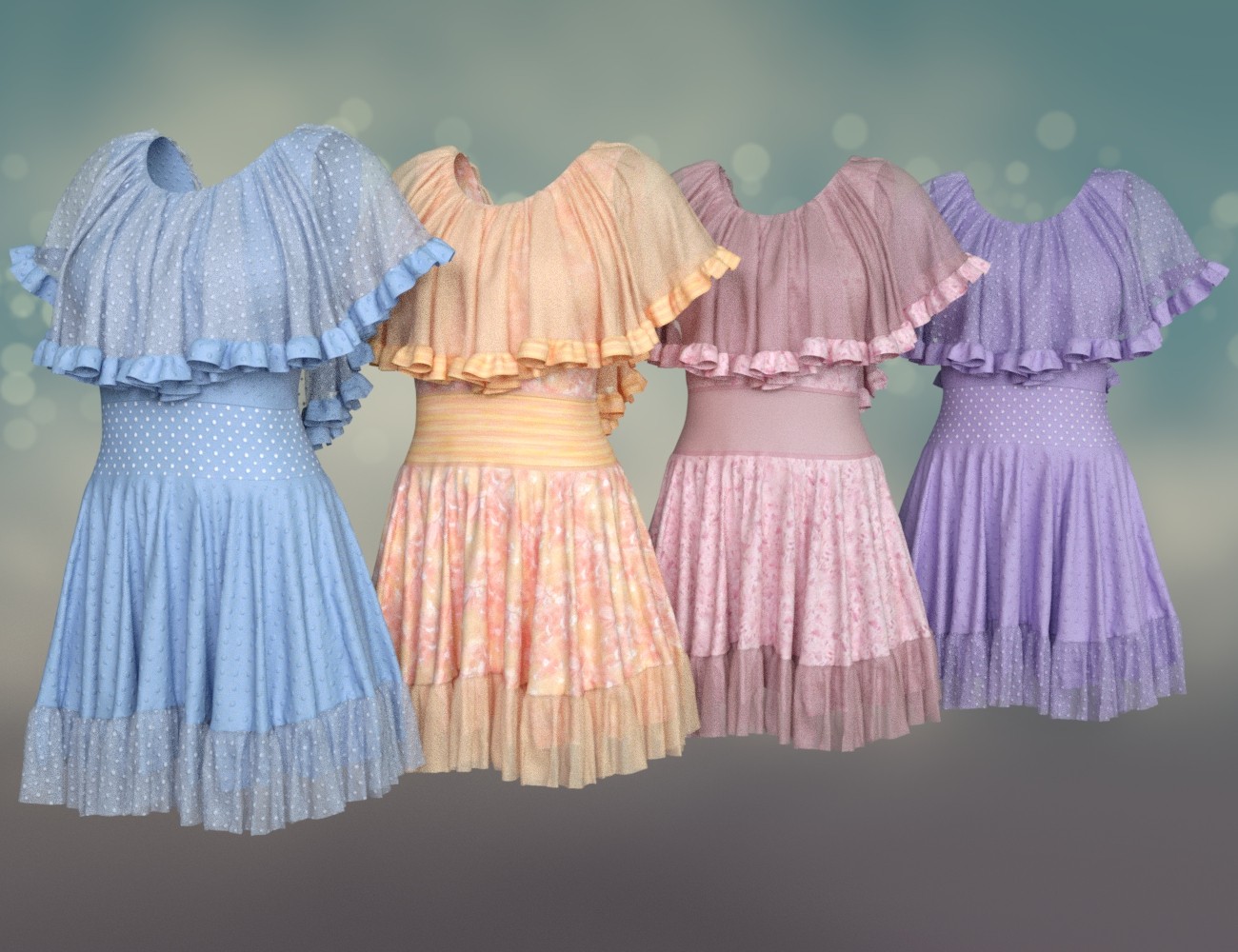dForce Fiona Dress for Genesis 8 Female(s)