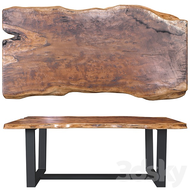 Wooden table slab