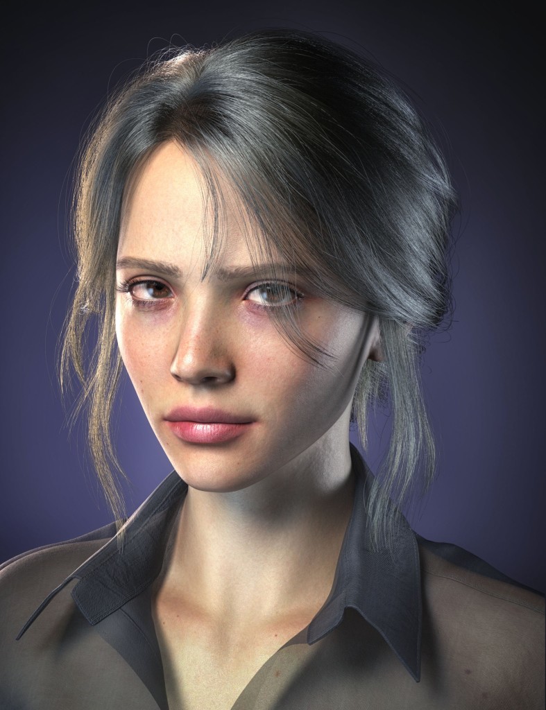 dForce Strand-Based FE Messy Updo Hair for Genesis 9,8 and 8.1