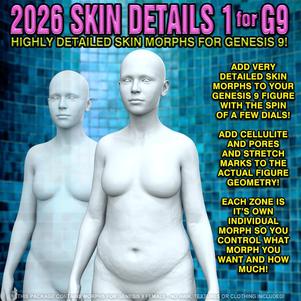 2026 Highly Detailed Skin 1 for Genesis 9