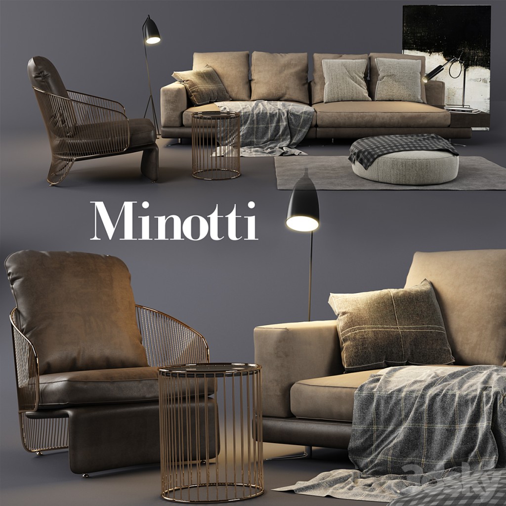Minotti White Sofa