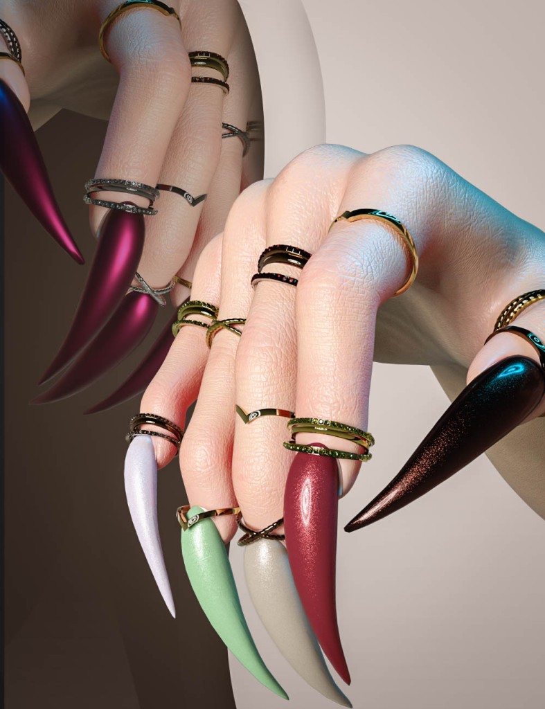 Harmony Claws and Rings for Genesis 9