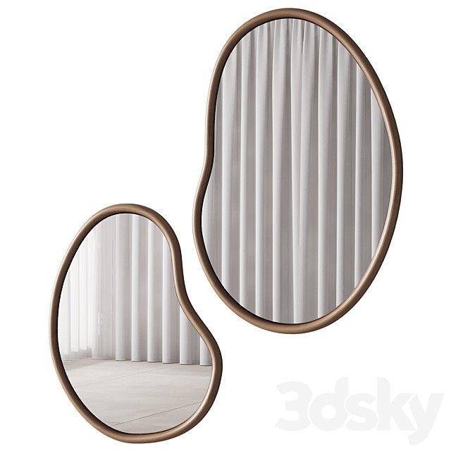 344 sculptural organic Dim Mindi wood Mirrors by tikamoon