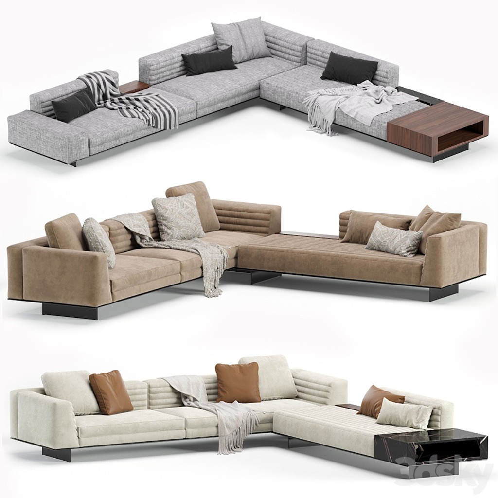 Minotti roger modular sofa