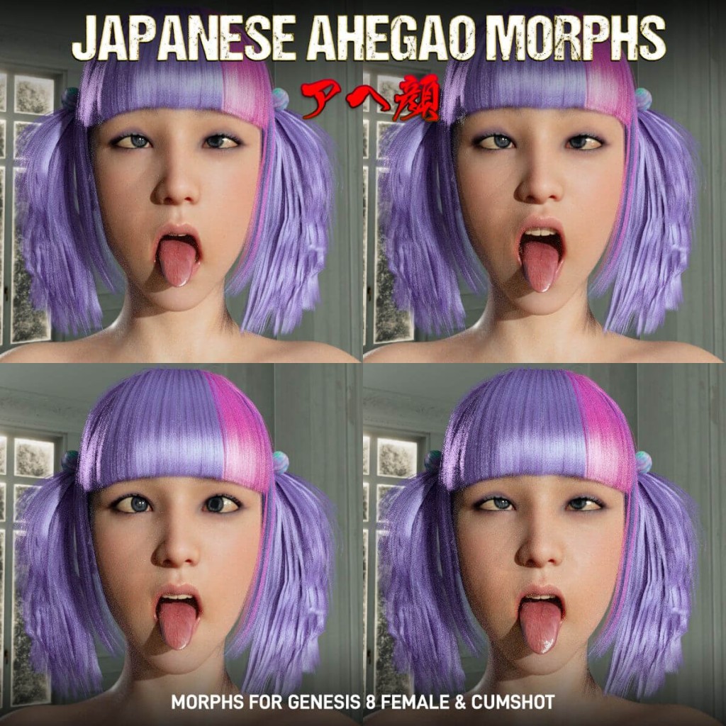 Ahegao Morphs & Cumshot for Genesis 8 Female