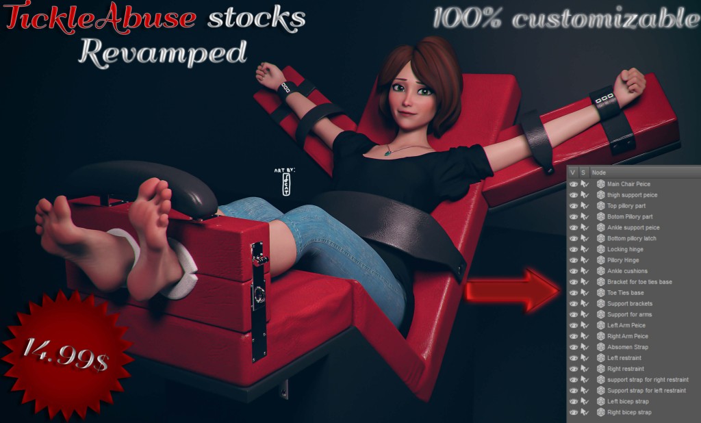 TickleAbuse Stocks revamped!!! 3D Model