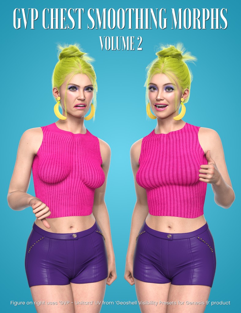 GVP Chest Smoothing Morphs for Genesis 9 – Volume 2